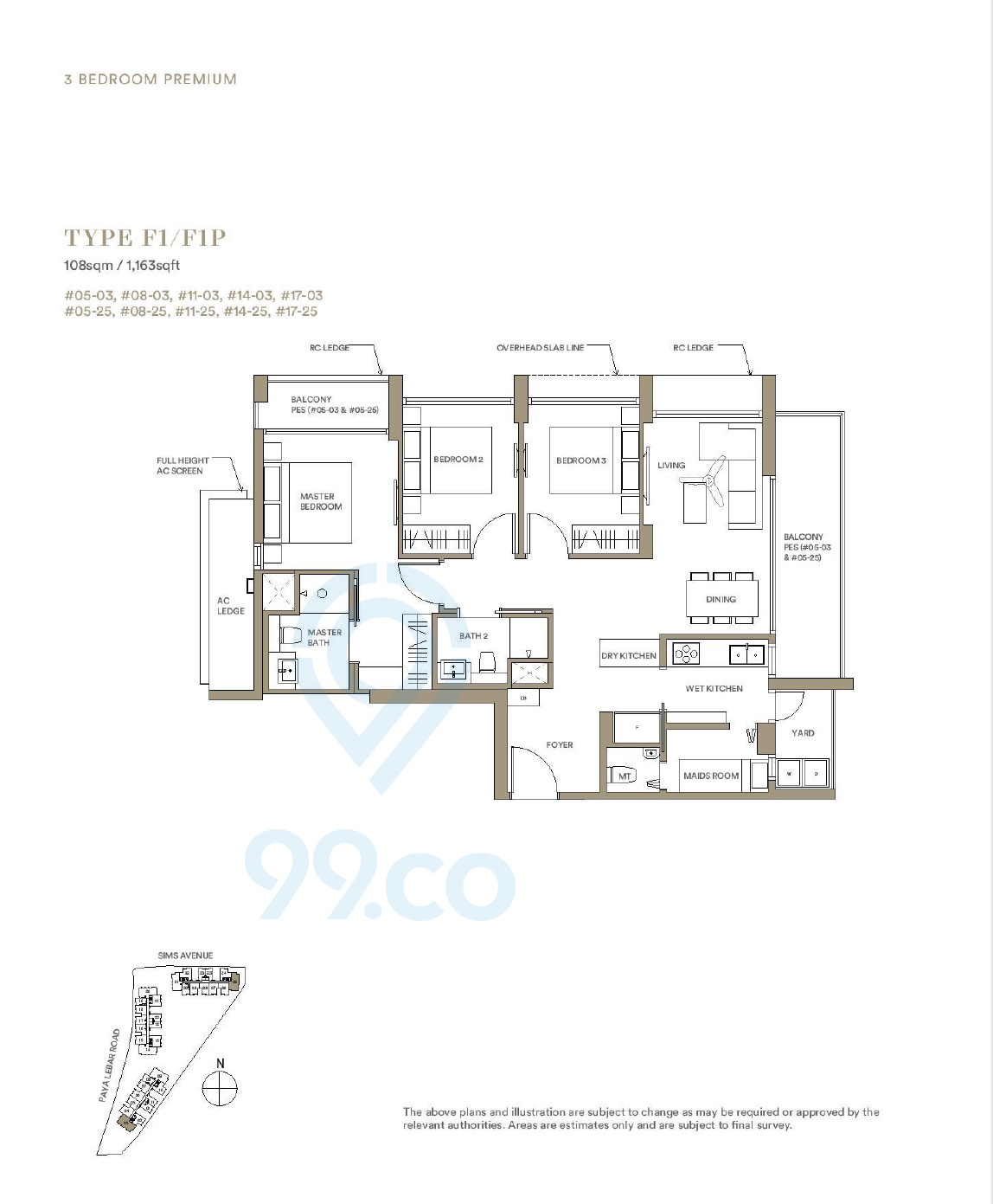 Park Place Residences 3 Bedroom Premium Floor Plan