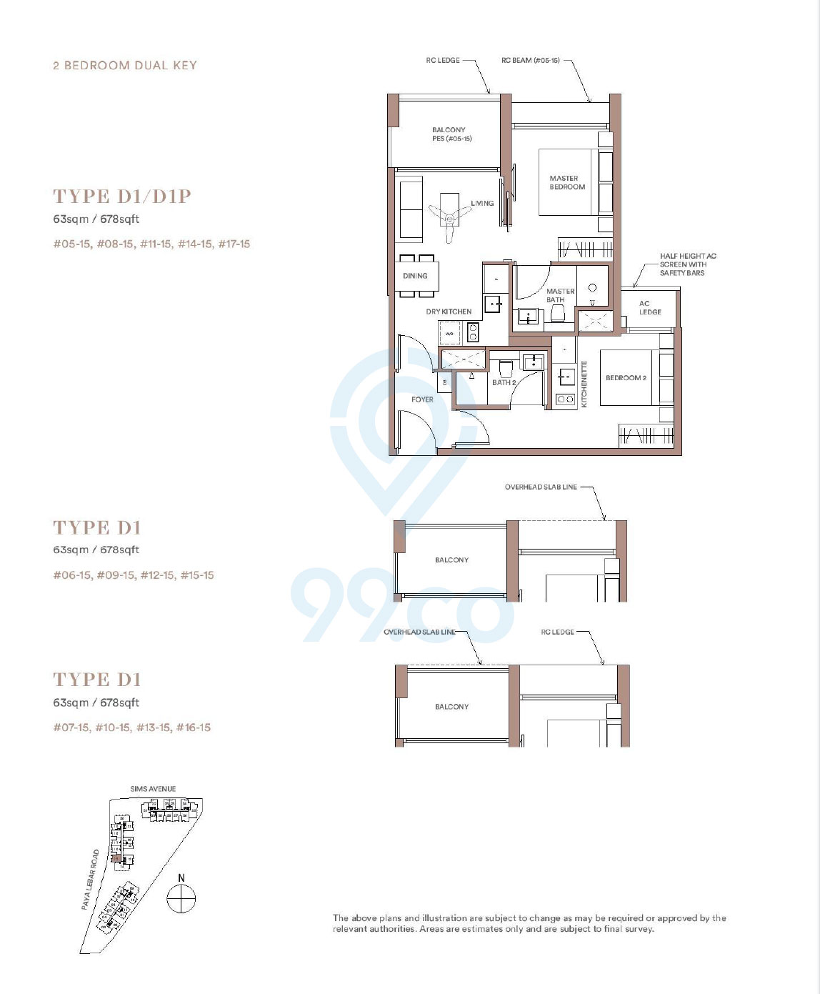 Park Place Residences 2 Bedroom Dual Key Floor Plan