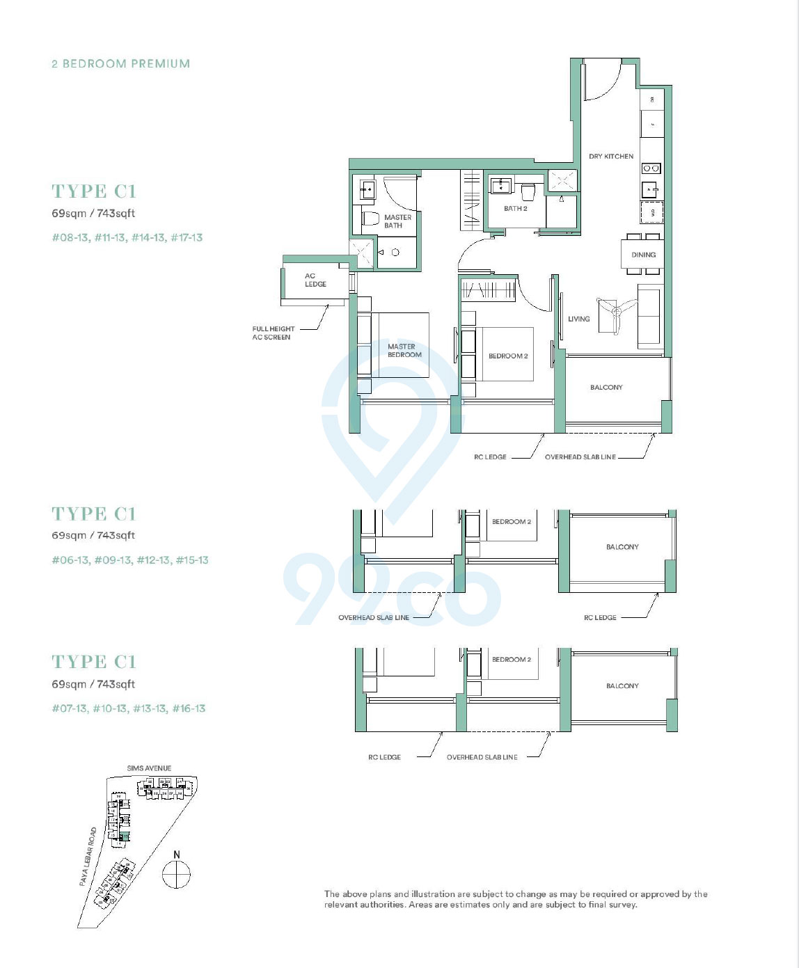 Park Place Residences 2 Bedroom Premium Floor Plan